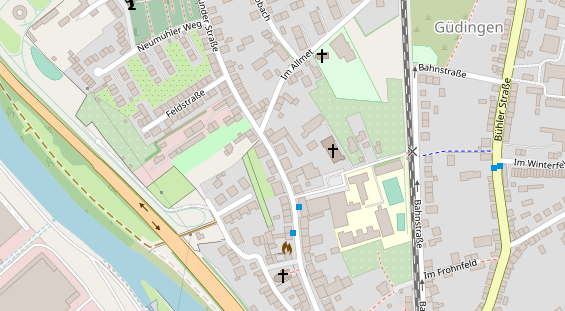 Physiotherapie auf Satellitenbild