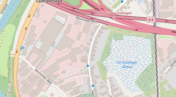 Physiotherapie auf Satellitenbild