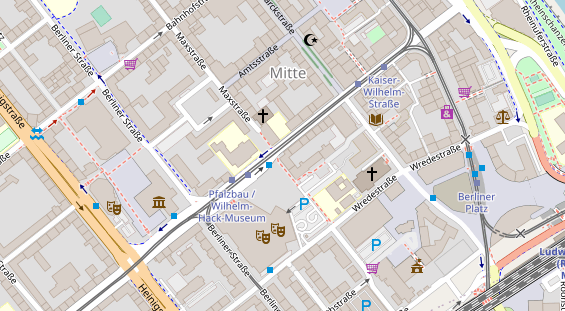 Physiotherapie auf Satellitenbild