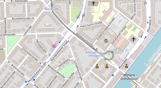 Physiotherapie auf Satellitenbild