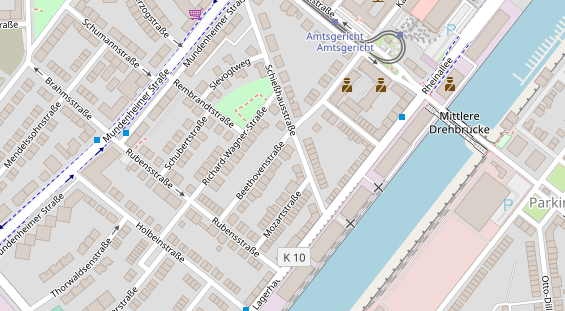 Physiotherapie auf Satellitenbild