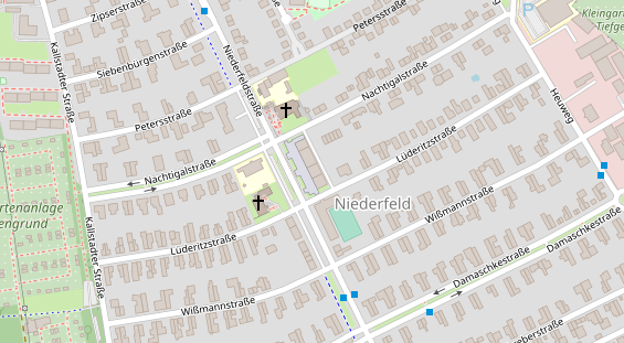 Physiotherapie auf Satellitenbild