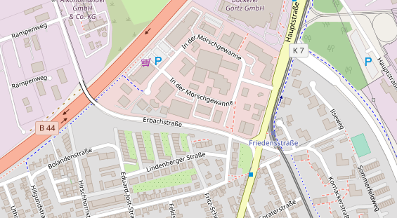 Physiotherapie auf Satellitenbild