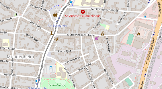 Physiotherapie auf Satellitenbild