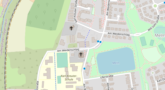 Physiotherapie auf Satellitenbild