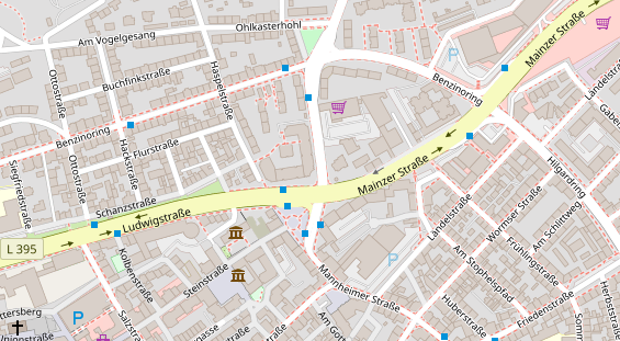 Physiotherapie auf Satellitenbild