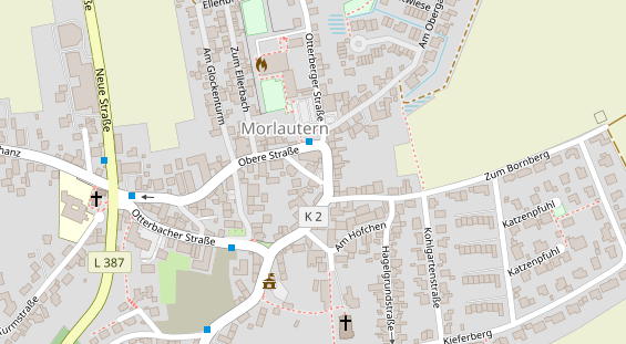 Physiotherapie auf Satellitenbild