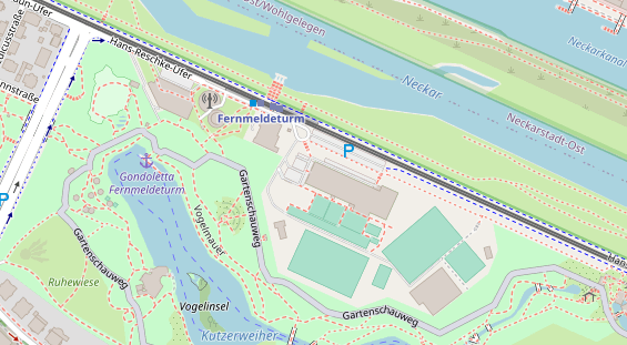 Physiotherapie auf Satellitenbild