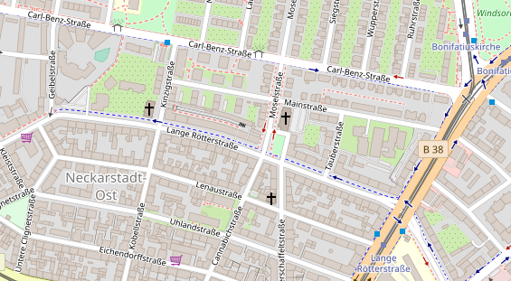 Physiotherapie auf Satellitenbild