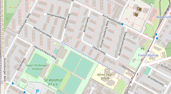 Physiotherapie auf Satellitenbild