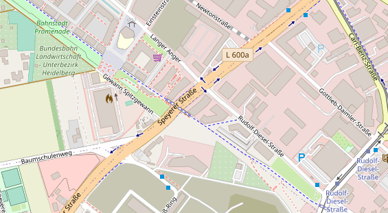 Physiotherapie auf Satellitenbild