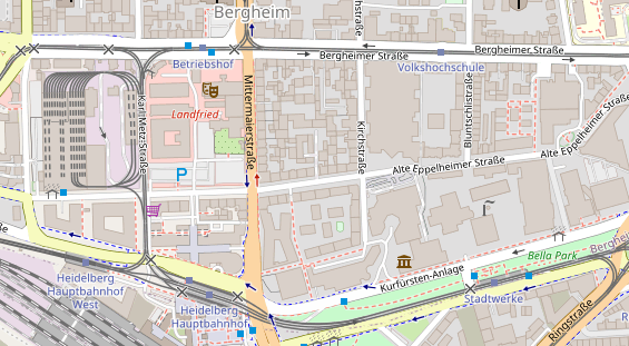 Physiotherapie auf Satellitenbild