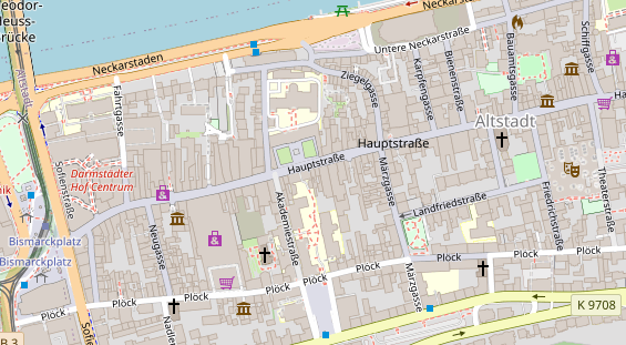 Physiotherapie auf Satellitenbild