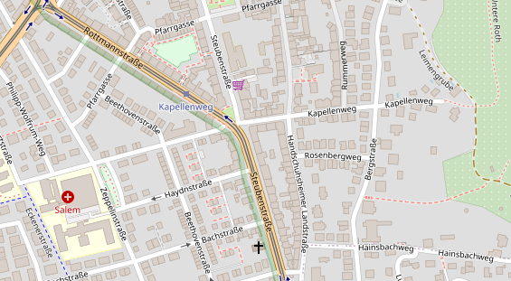 Physiotherapie auf Satellitenbild