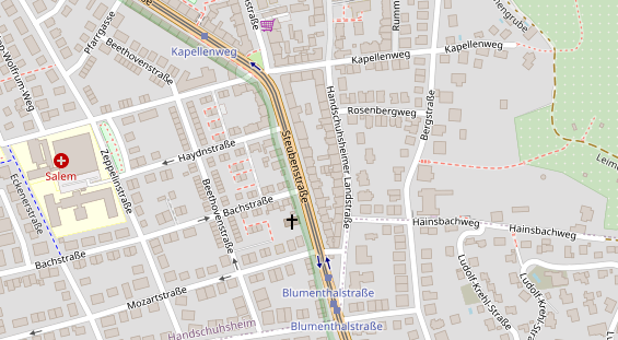 Physiotherapie auf Satellitenbild