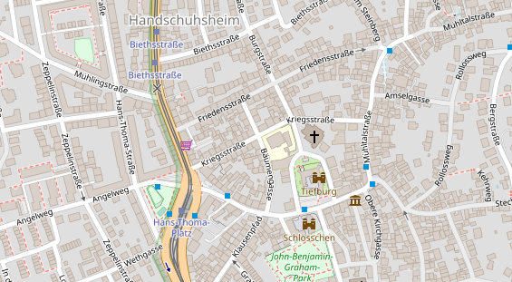 Physiotherapie auf Satellitenbild