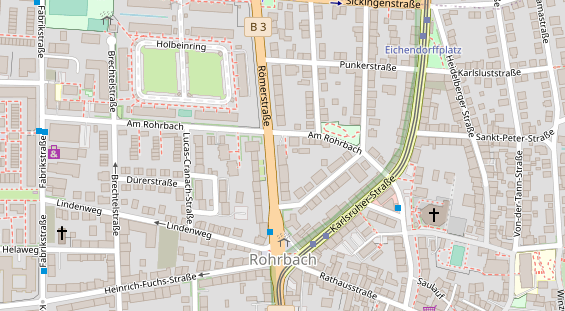 Physiotherapie auf Satellitenbild