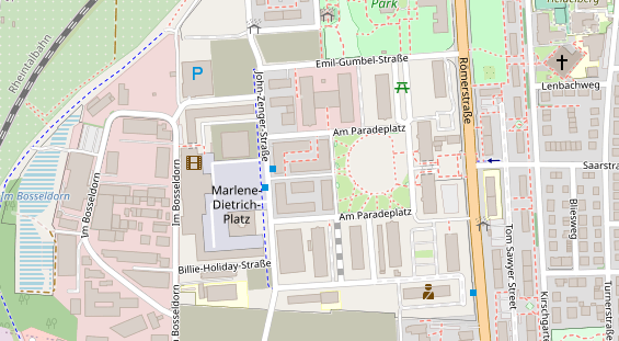 Physiotherapie auf Satellitenbild