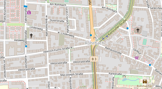 Physiotherapie auf Satellitenbild