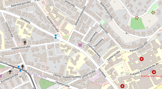 Physiotherapie auf Satellitenbild