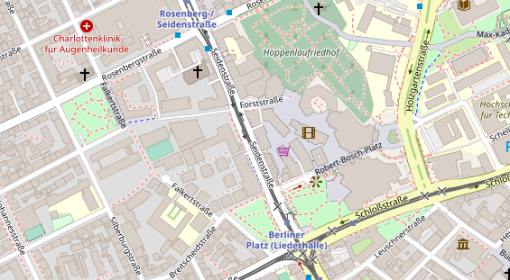 Physiotherapie auf Satellitenbild