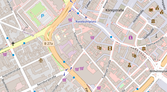 Physiotherapie auf Satellitenbild