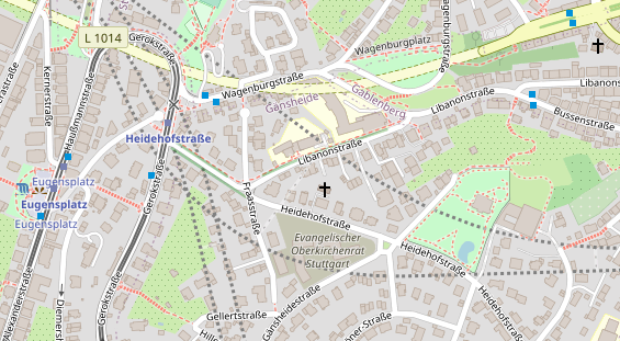 Physiotherapie auf Satellitenbild