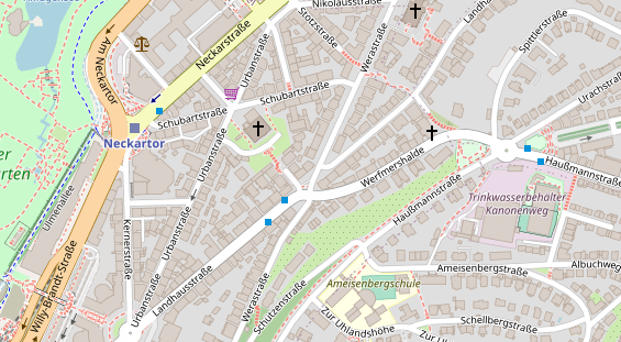 Physiotherapie auf Satellitenbild