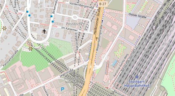 Physiotherapie auf Satellitenbild