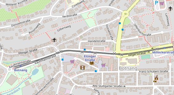 Physiotherapie auf Satellitenbild