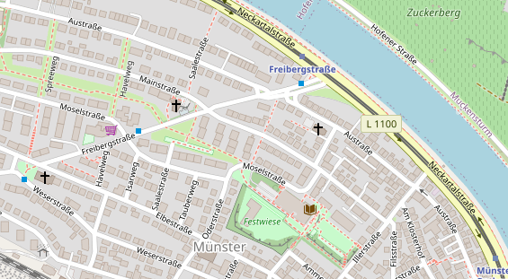 Physiotherapie auf Satellitenbild