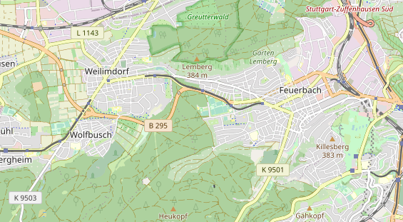 physical therapy on map