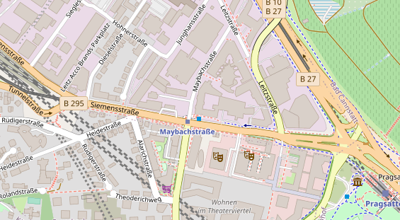 Physiotherapie auf Satellitenbild