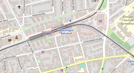 Physiotherapie auf Satellitenbild