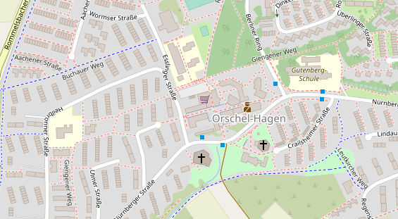 Physiotherapie auf Satellitenbild