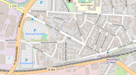 Physiotherapie auf Satellitenbild