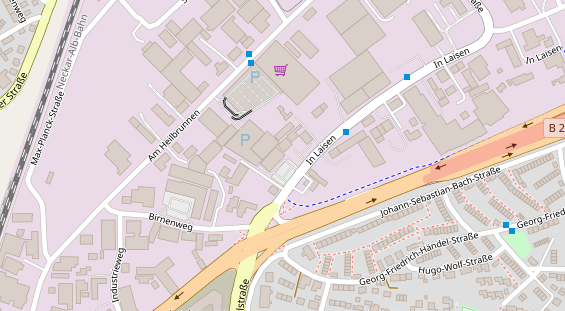 Physiotherapie auf Satellitenbild