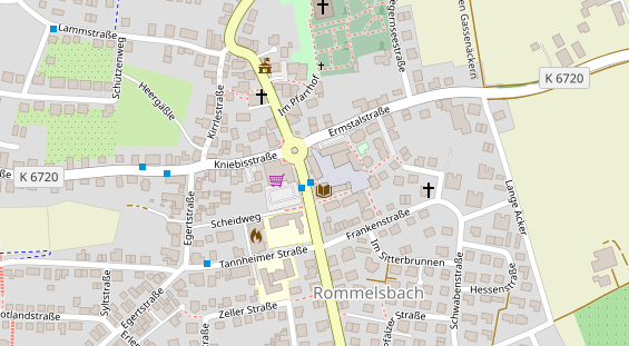 Physiotherapie auf Satellitenbild