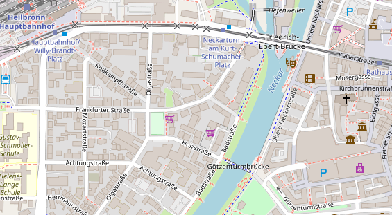 Physiotherapie auf Satellitenbild