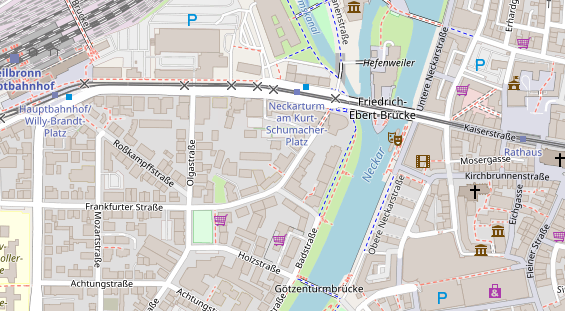 Physiotherapie auf Satellitenbild