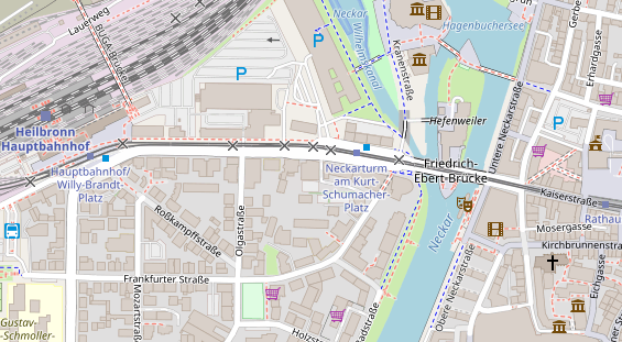 Physiotherapie auf Satellitenbild