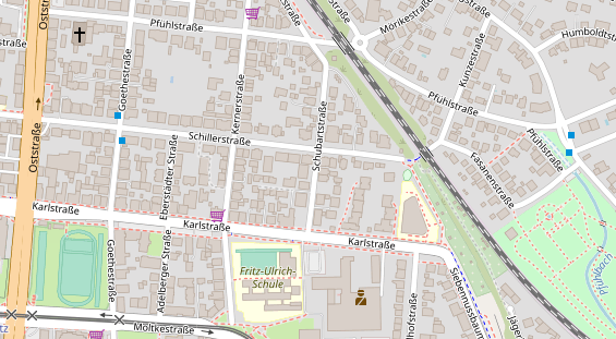 Physiotherapie auf Satellitenbild