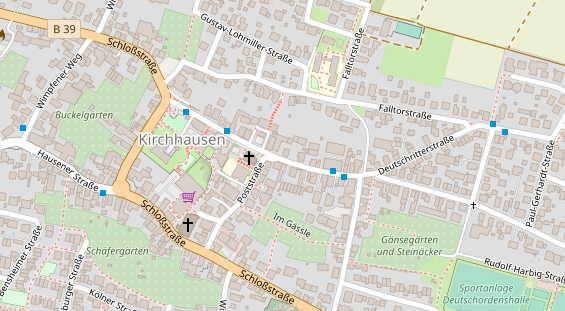 Physiotherapie auf Satellitenbild