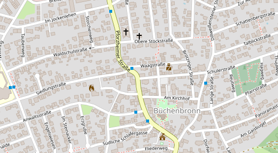 Physiotherapie auf Satellitenbild