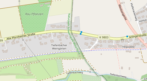 Physiotherapie auf Satellitenbild