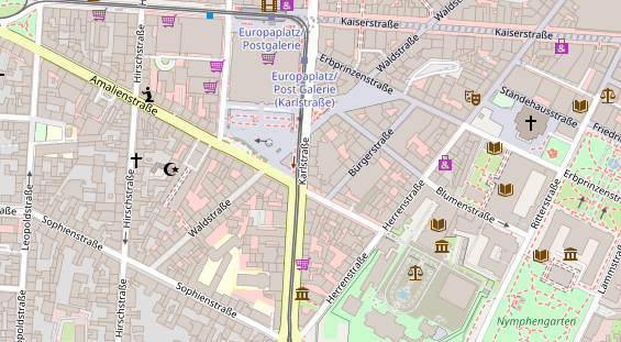 Physiotherapie auf Satellitenbild