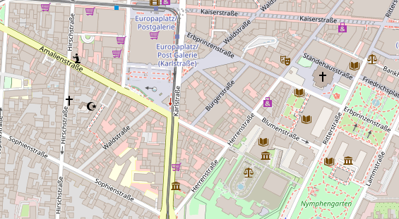 Physiotherapie auf Satellitenbild