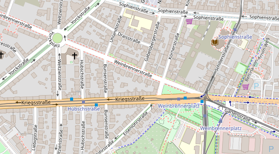 Physiotherapie auf Satellitenbild