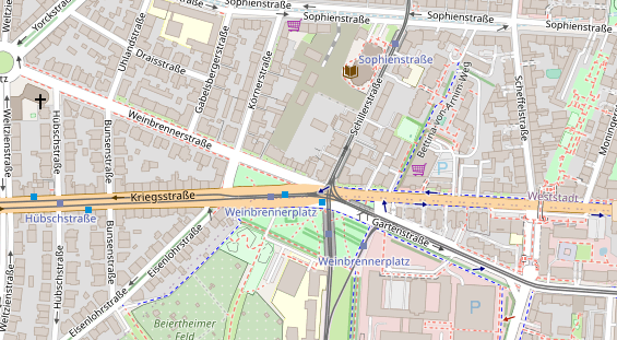 Physiotherapie auf Satellitenbild