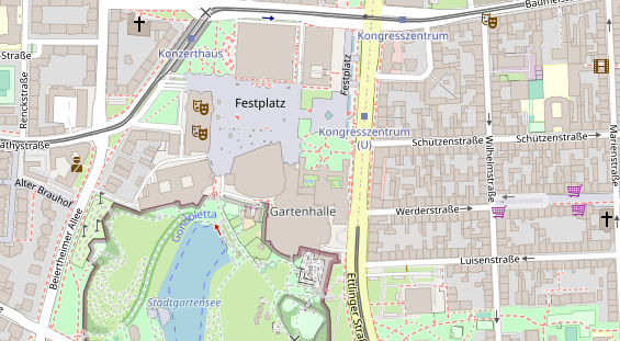 Physiotherapie auf Satellitenbild